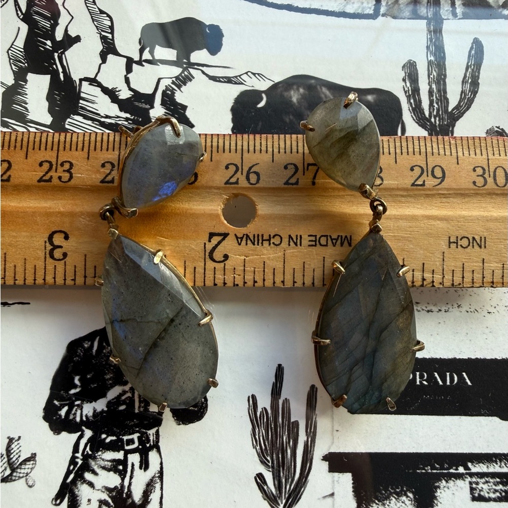 Labradorite Teardrop Earrings